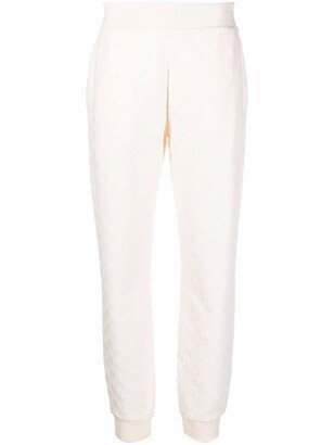 All-Over Flocked Logo Trousers