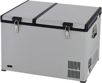 90 Quart Dual Zone Portable Fridge/ Freezer with 12v Option and Wheels