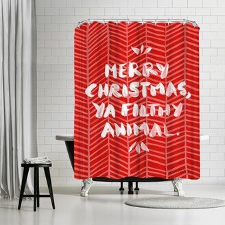 71 x 74 Shower Curtain, Filthy Animal by Cat Coquillette