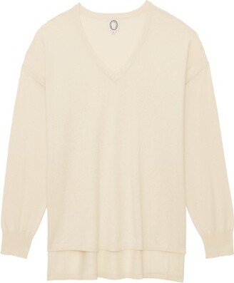 Ines De La Fressange Paris ANTON cashmere cotton V-neck sweater