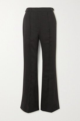 Elements Linen-blend Flared Pants - Black