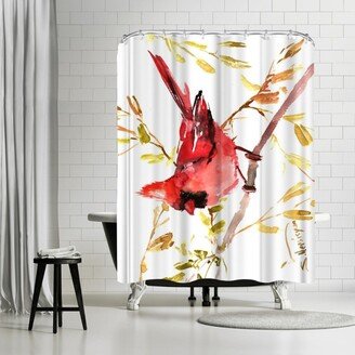 71 x 74 Shower Curtain, Northern Cardinal by Suren Nersisyan