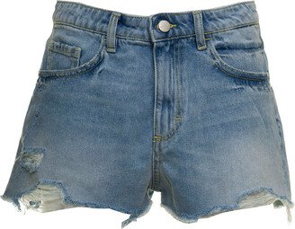 Icon Denim Woman's Sam Denim Shorts With Ripped Details