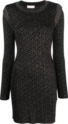 Logo-Jacquard Knitted Minidress