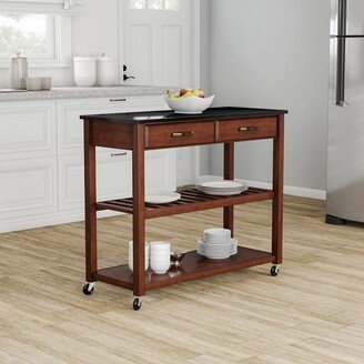 Crosley Furniture Solid Black Granite Top Kitchen Cart/ Island - N/A