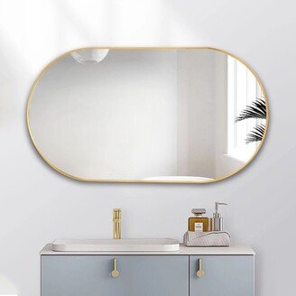 Interbath Wall Mounted Mirror 36x18Oval Bathroom Mirror - 36x18