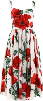 Floral-Printed Sleeveless Midi Dress