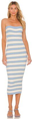 MORE TO COME Lesley Ribbed Strapless Dress