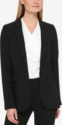 Petite Pick-Stitch Single-Button Blazer, Created for Macy's