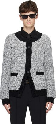 Black & White Crewneck Cardigan