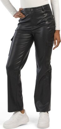 Faux Leather Cargo Pants for Women