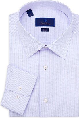 Pinstripe Point Collar Dress Shirt