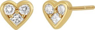 Simple Obsession Diamond Heart Earrings