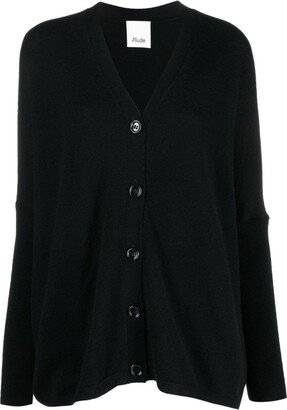 V-neck virgin wool-cashmere cardigan