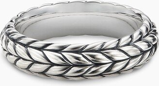 Chevron Beveled Band Ring in Sterling Silver Men's Size 12.5