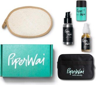 Piperwai Best Seller Bundle| Natural Deodorant, Body Wash, Underarm Oil + Dopp Pouch & Free Loofah