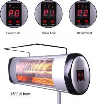 2pcs1500W Patio and Outdoor Heater with Remote Control