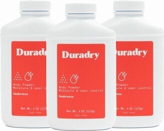 Duradry Body Powder - Sweat Defense & Odor Control, Sweat Absorbing, Anti-Chaffing, All Natural Powder, Talc-Free, Prevents and Eliminates Any Body Od