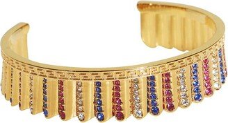 Embellished Gold-tone Metal Bracelet