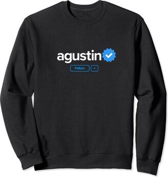 Agustin Verified Account Social Media Given Name A Insignia de Verificación Cuenta Usuario Verificado Sweatshirt