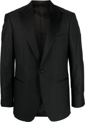 Boggi Milano Single-Breasted Wool Tuxedo Jacket