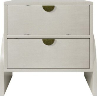 Organnice Retro Style White Nightstand,Bed Side Table