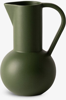 Deep Green Strøm Small Earthenware jug 20cm