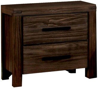 Rexburg Transitional Nightstand, Dark Gray Finish