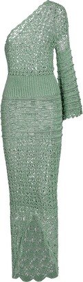 The Garden Party Crocheted One-Shoulder Dress