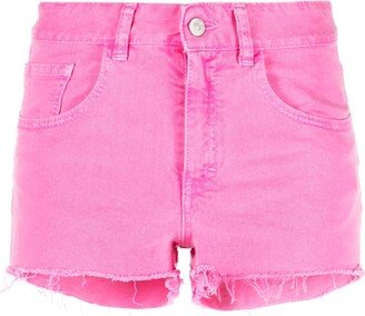 Mid-Rise Mini Denim Shorts