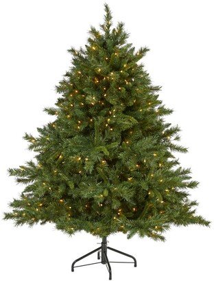 Wyoming Mixed Pine Artificial Christmas Tree with 450 Clear Lights and 1090 Bendable Branches