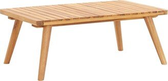 Patio Coffee Table 35.4x21.7x13.8 Solid Acacia Wood