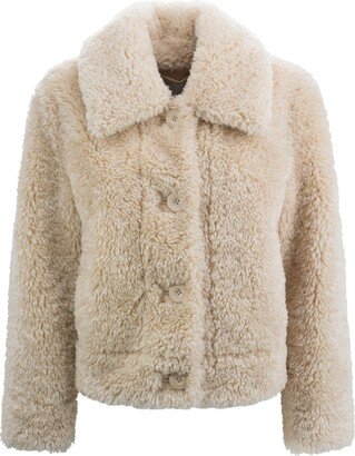 Melina Faux-fur Oversized-collar Jacket