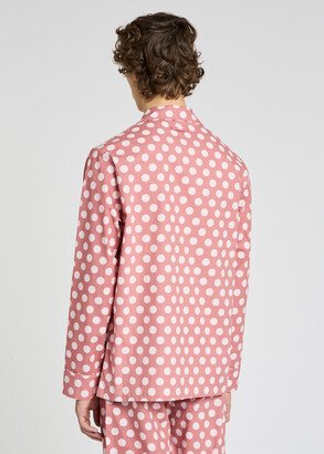 Unisex Red Polka Dot Cotton Pyjama Top