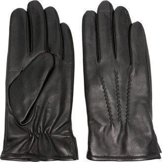 Decorative-Stitching Leather Gloves