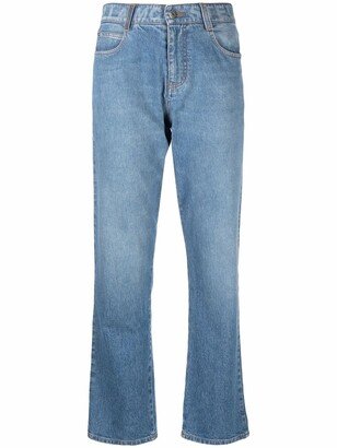 Salt & Pepper Logo slim-cut jeans