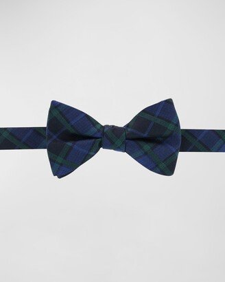 Men's Adjustable Pre-Tied Plaid Bow Tie-AA