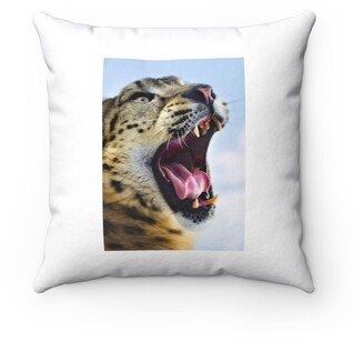 Snow Leopard Pillow - Throw Custom Cover Gift Idea Room Decor