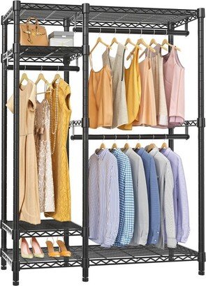 VIPEK V2 Garment Rack Metal Clothing Rack for Hanging Clothes, Free Standing Closet Wardrobe, Max Load 600LBS, Black