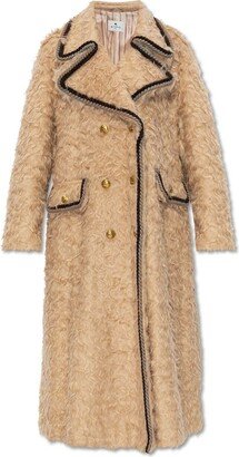 Double Breasted Faux Fur Coat