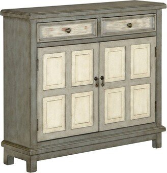 Raney 2 Drawer 2 Door Cupboard Gray - Treasure Trove Accents