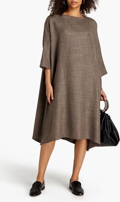 Mélange alpaca-blend tweed dress