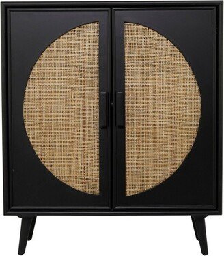 Bohemian Wood Cabinet Black - Olivia & May