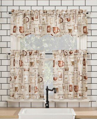 No. 918 Bristol Coffee Shop 54 x 24 Semi-Sheer Kitchen Curtain Set