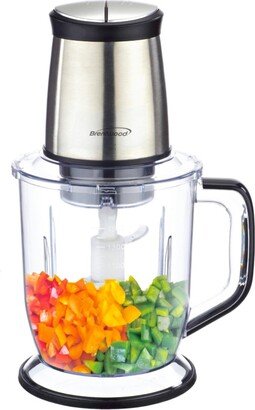 Brentwood 300 Watt 4 Blade 6.5 Cups Food Processor in Stainless Steel