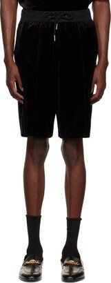 Black Embroidered Shorts-AC