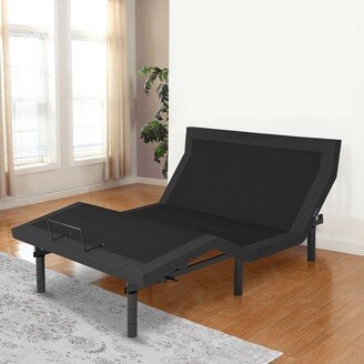 Onetan, Adjustable base with Upscale Charcoal Upholstery Fabric,neck tilt, head and foot incline decline.