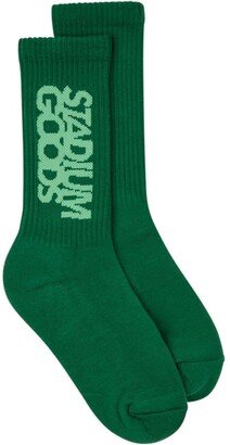 STADIUM GOODS® logo-print Chlorophyll crew socks
