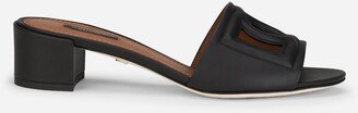 Calfskin Mules With Millennials Logo-AD