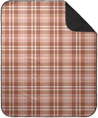 Picnic Blankets: Pumpkin Spice Plaid Picnic Blanket, Brown